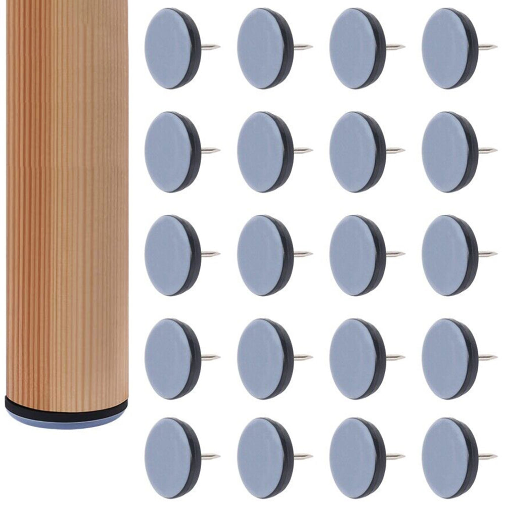 20Pcs/Set 19mm Diameter Home Sofa Chair Leg Pads Floor Protectors Nail-on Sliders Round Furniture Easy Movers 20Pcs/Set 19mm Diameter Home Sofa Chair Leg Pads Floor Protectors Nail-on Sliders Round Furniture Easy Movers